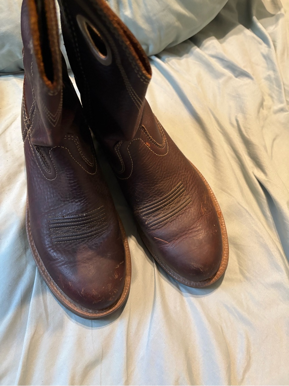 Men's  Ariat  Brown Leather Western Work Boots